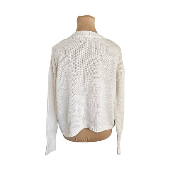 525 America White Knit Long Sleeve Sweater With Pink Love Sz M - Picture 5 of 8